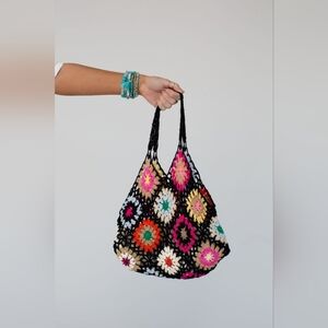 Multicolor Crochet Tote Bag